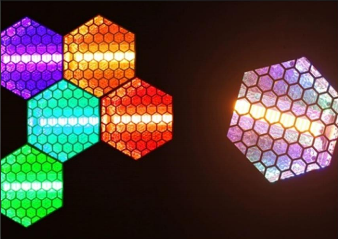 Hexagonal vintage lamp