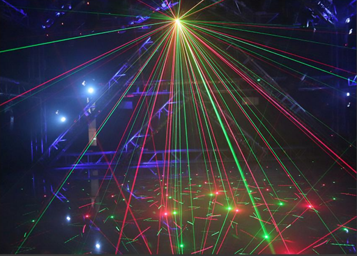 Double hole pattern laser light